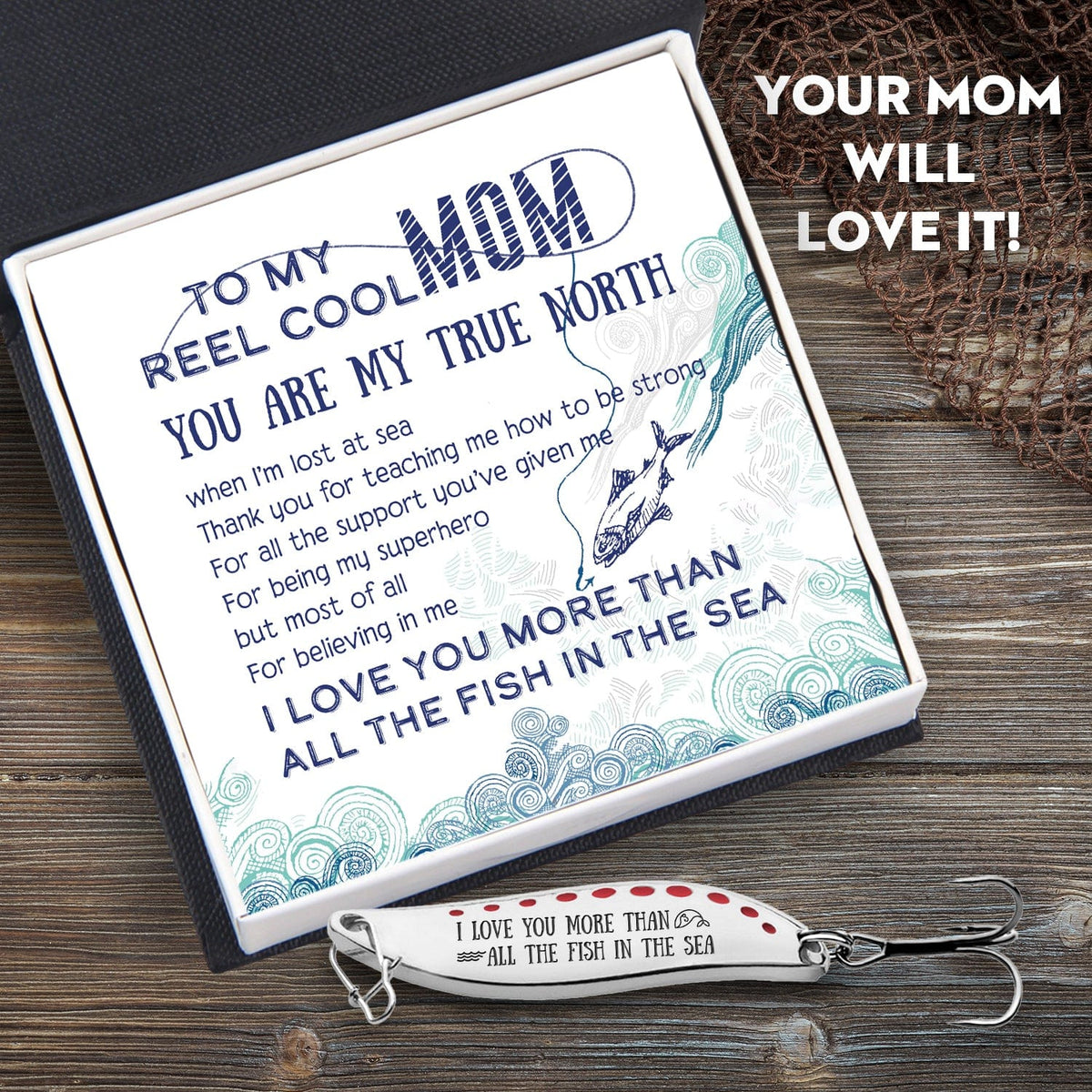 Fishing Spoon Lure - Fishing - To My Mom - You're My True North - Gfaa19002