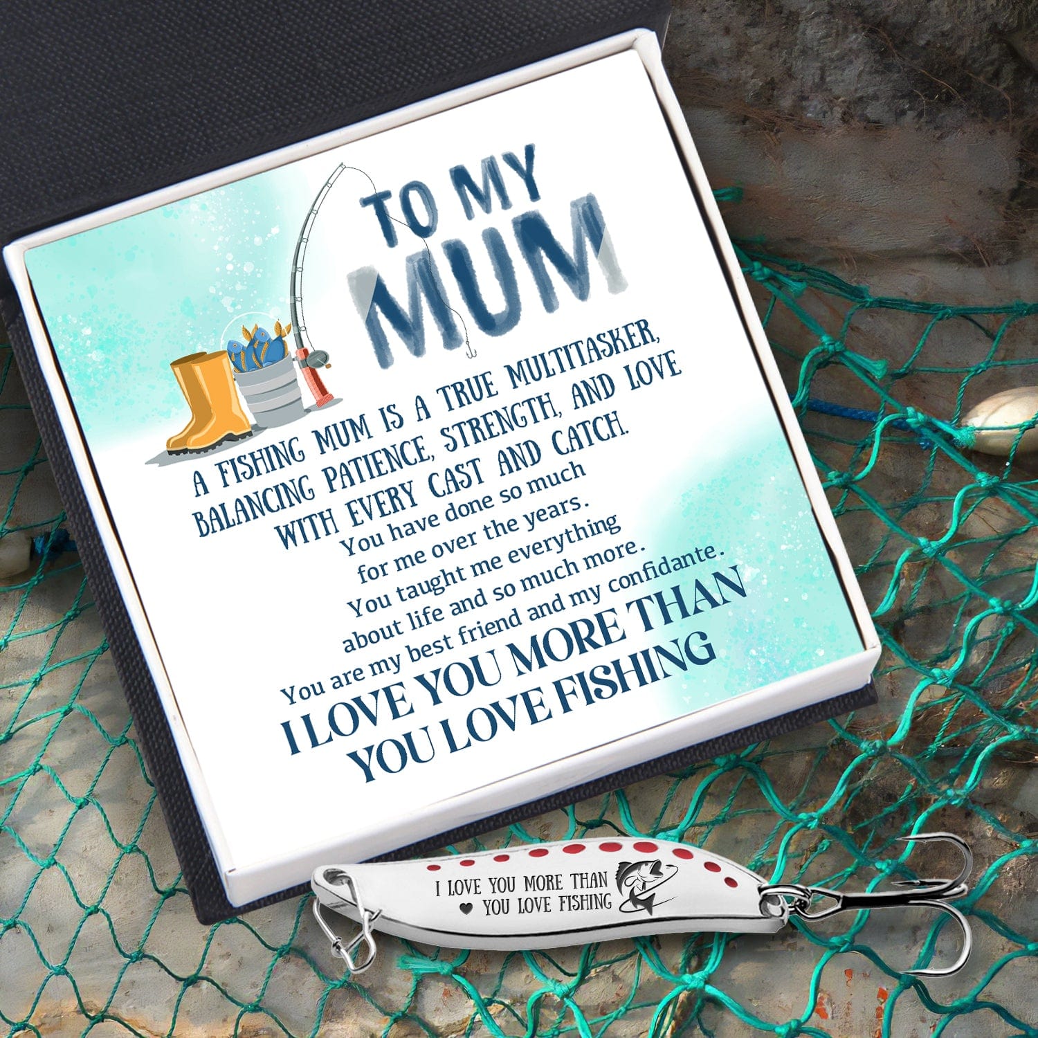 Fishing Spoon Lure - Fishing - To My Mum - I Love You More Than You Love Fishing - Gfaa19006