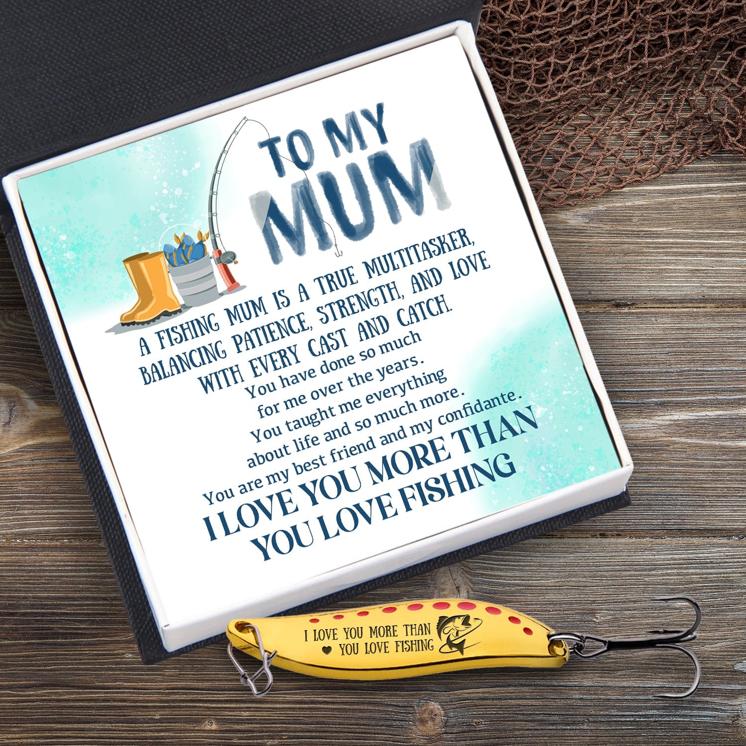 Fishing Spoon Lure - Fishing - To My Mum - I Love You More Than You Love Fishing - Gfaa19006