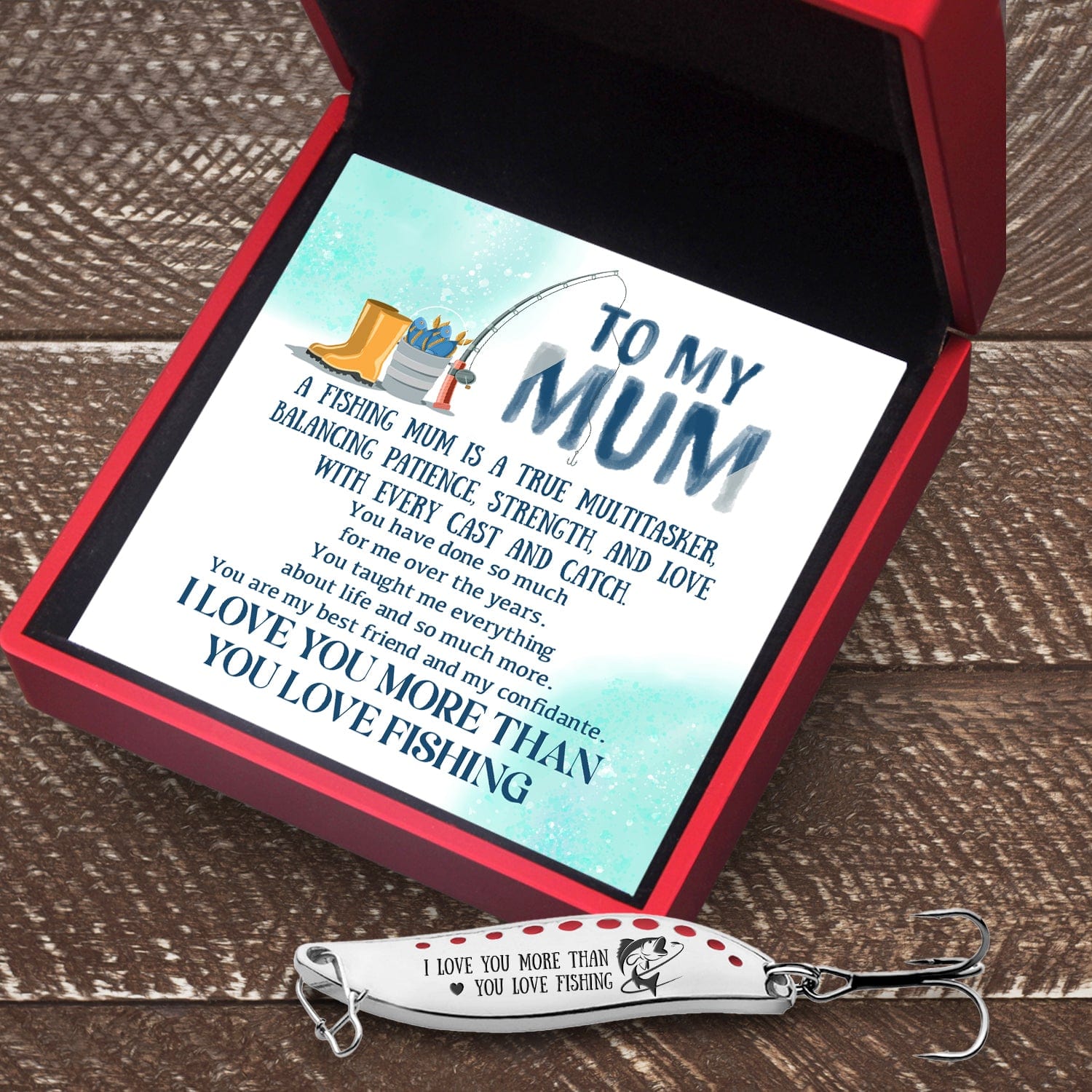 Fishing Spoon Lure - Fishing - To My Mum - I Love You More Than You Love Fishing - Gfaa19006