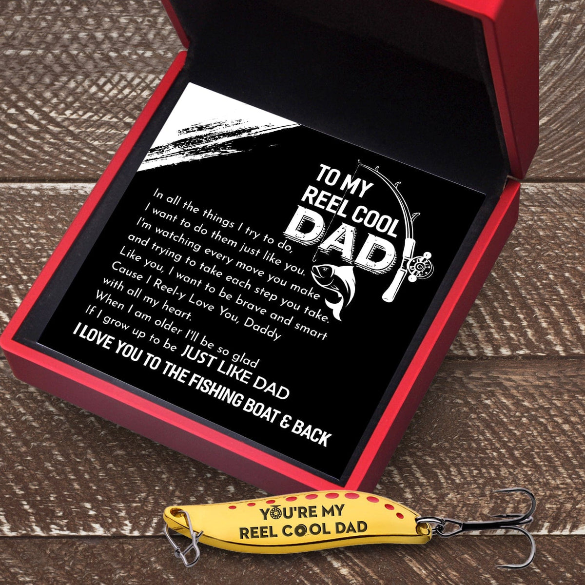 Fishing Spoon Lure - Fishing - To My Reel Cool Dad - I Love You To The Fishing Boat & Back - Gfaa18003