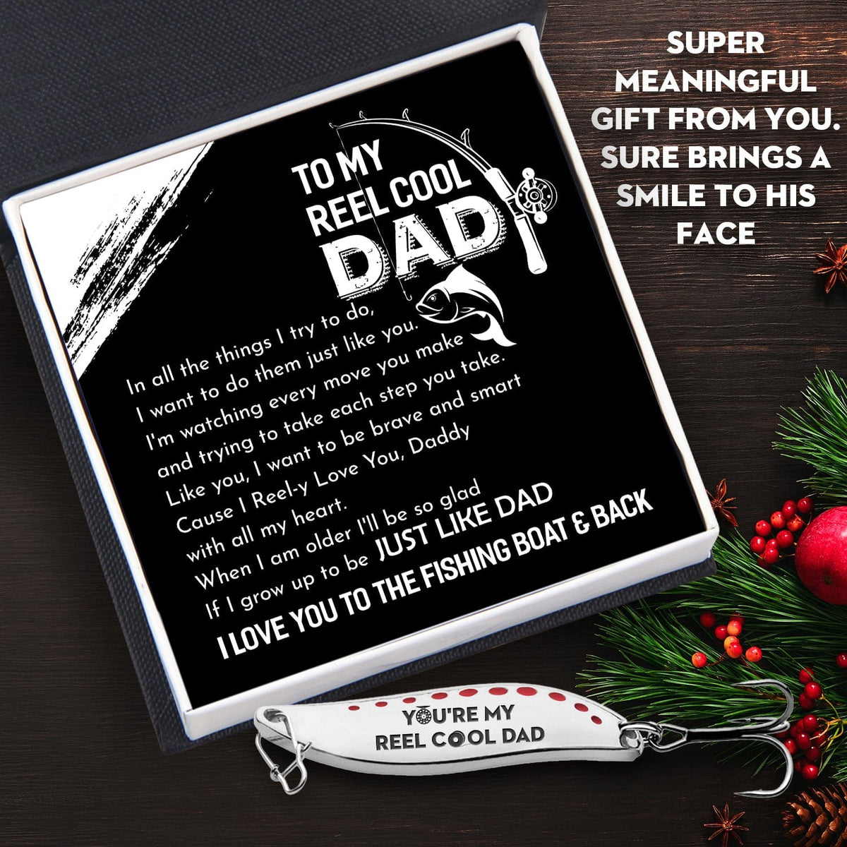 Fishing Spoon Lure - Fishing - To My Reel Cool Dad - I Love You To The Fishing Boat & Back - Gfaa18003