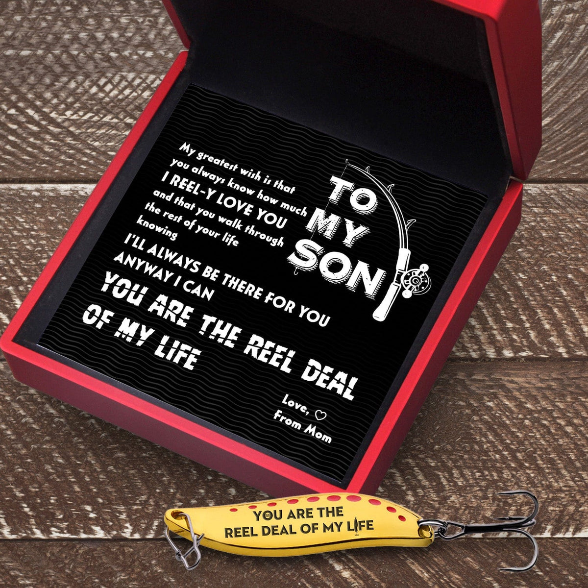 Fishing Spoon Lure - Fishing - To My Son - From Mom - You Are The Reel Deal Of My Life - Gfaa16001