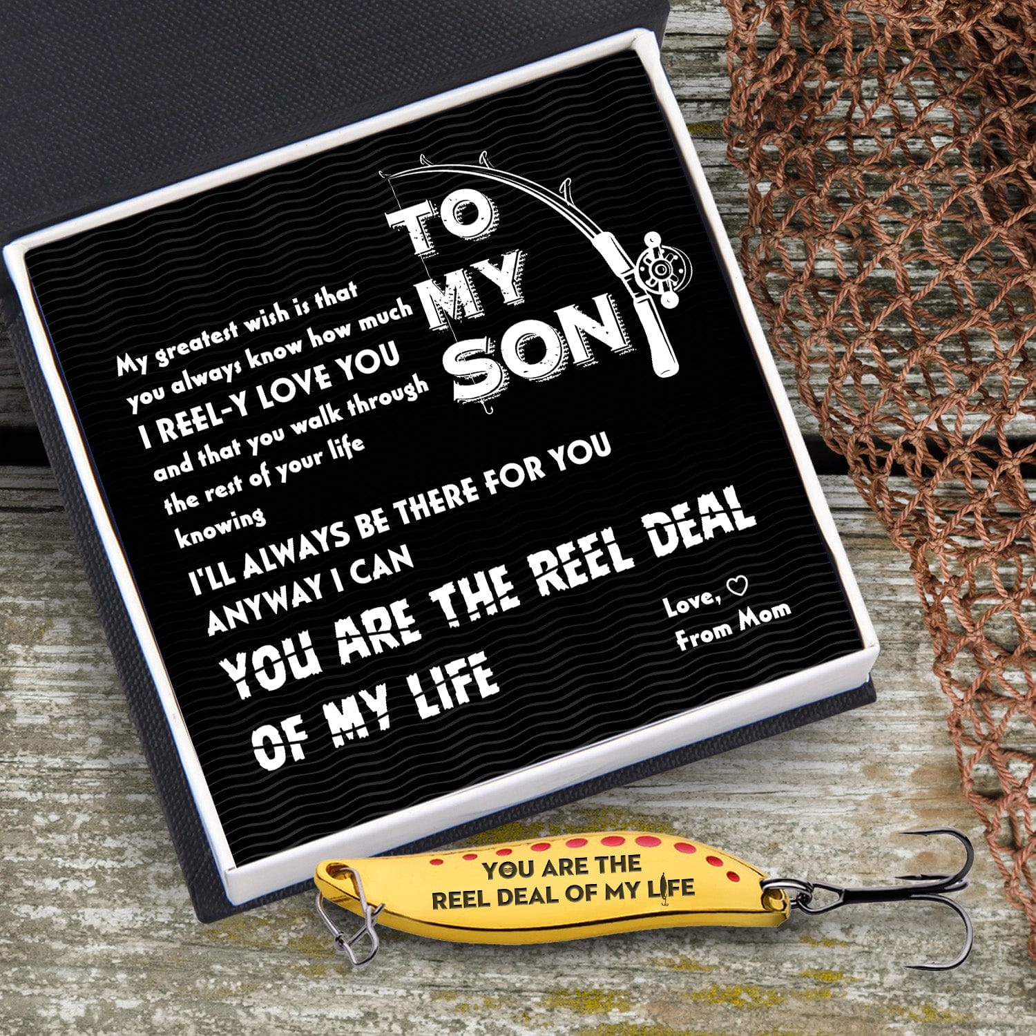 Fishing Spoon Lure - Fishing - To My Son - From Mom - You Are The Reel Deal Of My Life - Gfaa16001