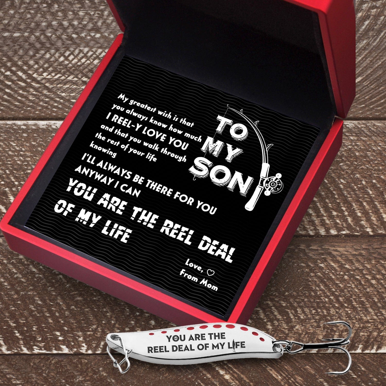 Fishing Spoon Lure - Fishing - To My Son - From Mom - You Are The Reel Deal Of My Life - Gfaa16001