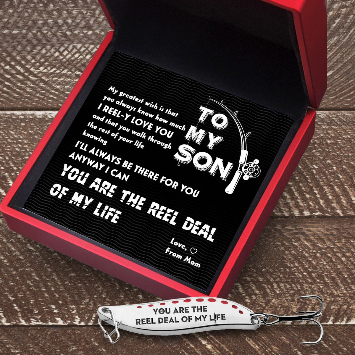 Fishing Spoon Lure - Fishing - To My Son - From Mom - You Are The Reel Deal Of My Life - Gfaa16001