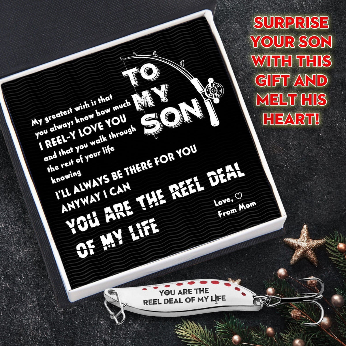 Fishing Spoon Lure - Fishing - To My Son - From Mom - You Are The Reel Deal Of My Life - Gfaa16001