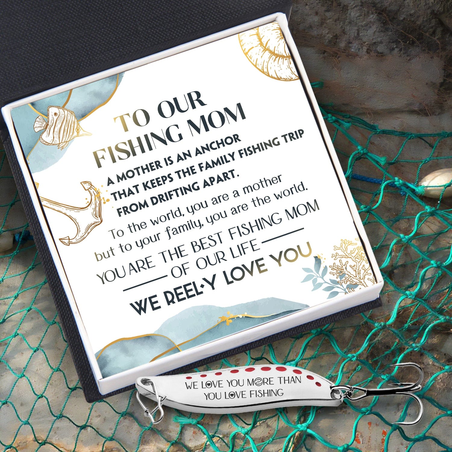 Fishing Spoon Lure - Fishing - To Our Mom - We Reel-y Love You - Gfaa19003