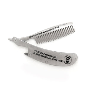 Folding Comb - Beard - To Bearded Dad - Thank You For Being The World's Greatest Dad - Gec18032