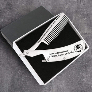 Folding Comb - Beard - To Bearded Dad - The Most Handsome Dad In The World - Gec18036