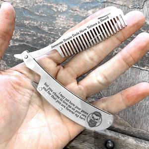 Folding Comb - Family - To My Bonus Dad - You Are Forever My Hero - Gec18038