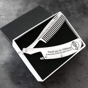 Folding Comb - Family - To My Bonus Dads - Thank You For Stepping And Becoming A Dad You Didn't Have To - Gec18037