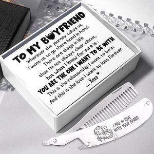 Folding Comb - Family - To My Boyfriend - You Are The One I Want To Be With - Gec12010