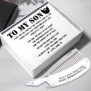 Folding Comb - Family - To My Son - I Love You, Son - Gec16001
