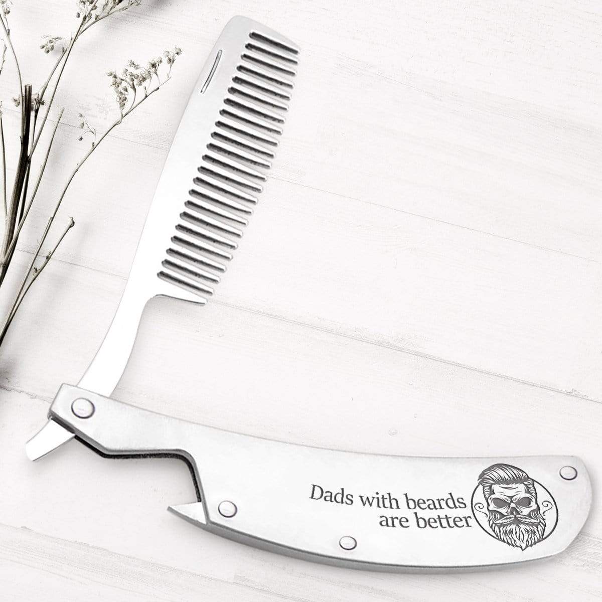 Folding Comb - Gentleman Dad - Dads With Beards Are Better - Gec18016