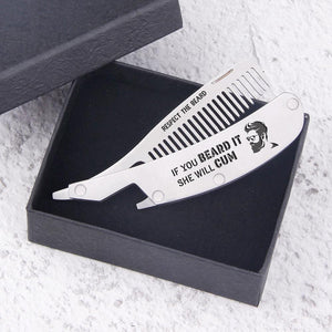 Folding Comb - If You Beard It She Will Cum - Gec34001