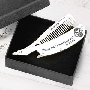 Folding Comb - My Man - Happy 5th Anniversary Babe - Gec26009