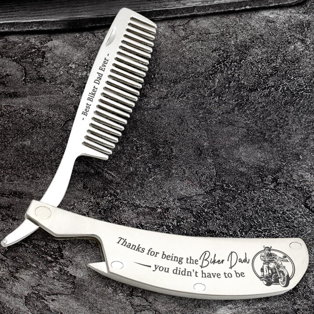 Folding Comb - Thank You For Being The Biker Dad You Didn't Have To Be - Gec18007