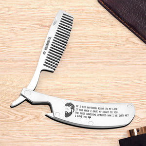 Folding Comb - To My Bearded Man - It Was When I Gave My Heart To You - Gec26003