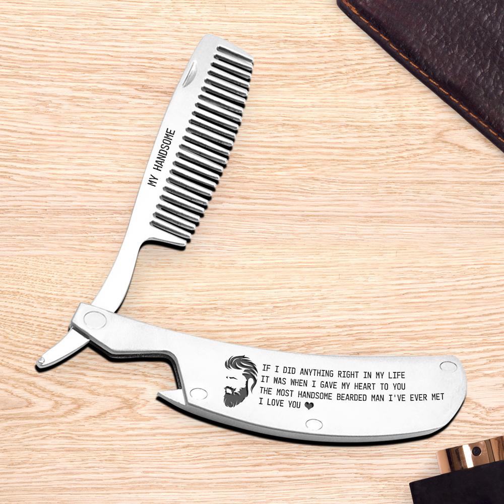 Folding Comb - To My Bearded Man - It Was When I Gave My Heart To You - Gec26004