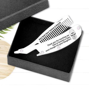 Folding Comb - To My Dad - Thank You For Teaching Me How To Become A Man - Gec18017