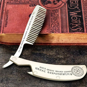 Folding Comb - To My Viking Bearded Man With Love - Gec26005