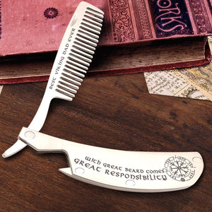 Folding Comb - To My Viking Dad - Best Viking Dad Ever - Gec18003
