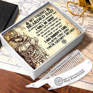 Folding Comb - Viking & Beard - To My Dad - I Am Daddy's Girl - Gec18043