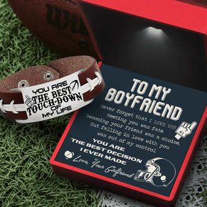 Football Bracelet - American Football - To My Boyfriend - Falling In Love With You Was Out Of My Control - Gbzo12005