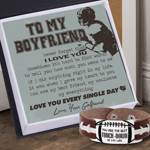 Football Bracelet - American Football - To My Boyfriend - You Are The Best Touch-down Of My Life - Gbzo12004