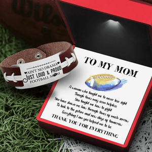 Football Bracelet - American Football - To My Mom - Everything I Am You Helped Me To Be - Gbzo19005