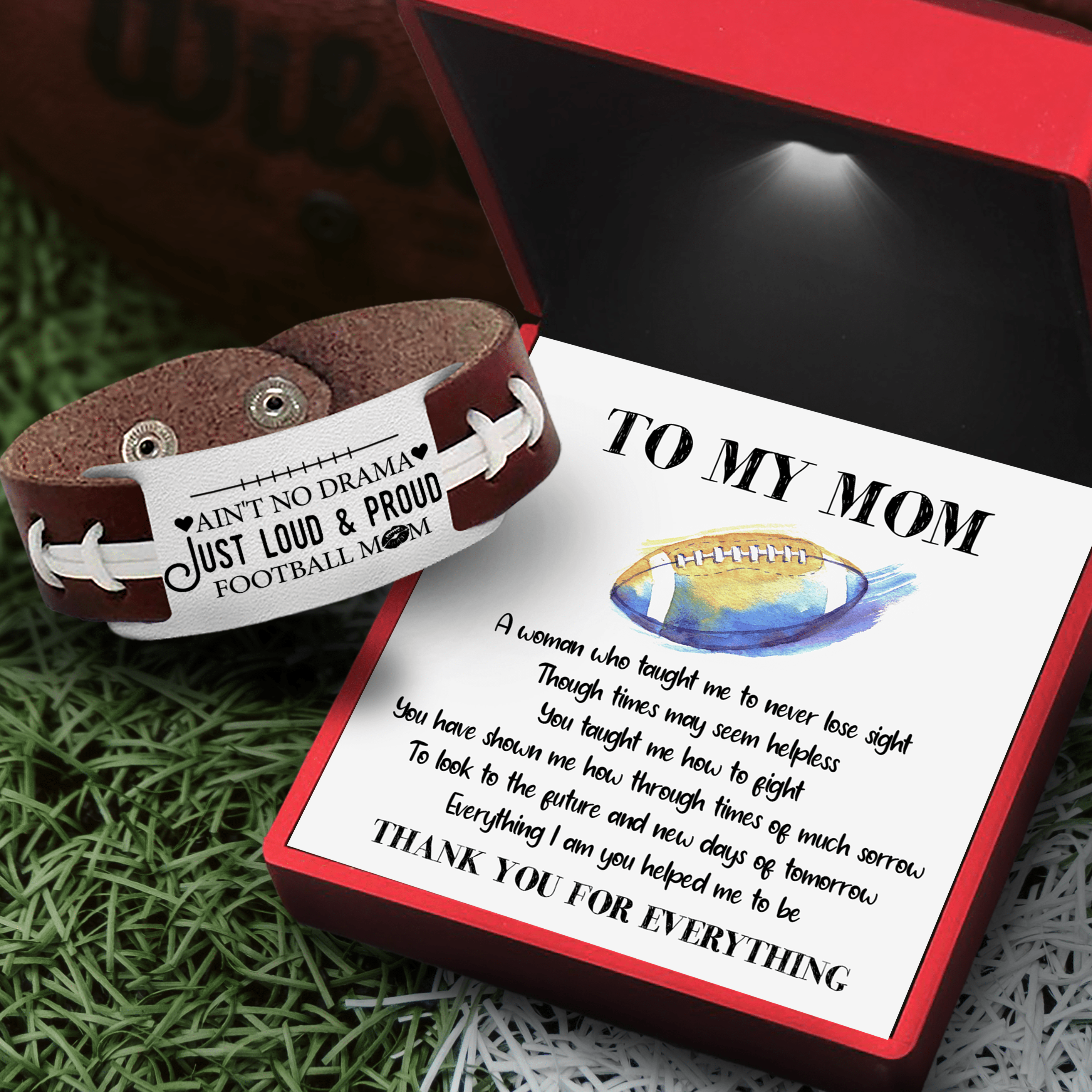 Football Bracelet - Football - To My Mom - You Are The Real Mvp Of My -  Wrapsify