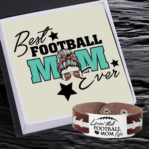Football Bracelet - American Football - To My Mom - Livin' That Football Mom Life - Gbzo19004