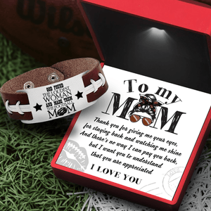 Football Bracelet - American Football - To My Mom - Thank You For Giving Me Your Eyes - Gbzo19007