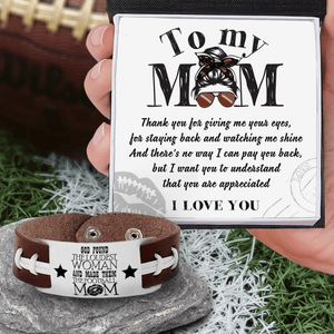 Football Bracelet - American Football - To My Mom - Thank You For Giving Me Your Eyes - Gbzo19007