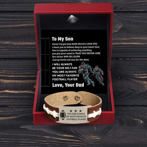 Football Bracelet - American Football - To My Son - From Dad - Just Go Forth And Aim For The Skies - Gbzo16001