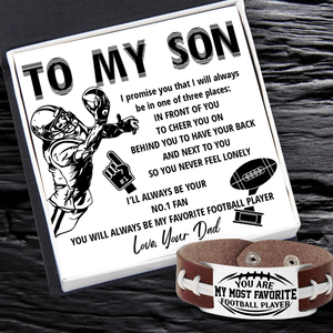 Football Bracelet - American Football - To My Son - From Dad - My Most Favorite Football Player - Gbzo16006
