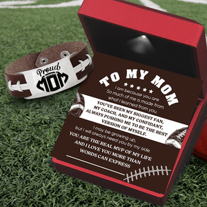 Football Bracelet -  Football - To My Mom - I Love You More Than Words Can Express - Gbzo19016