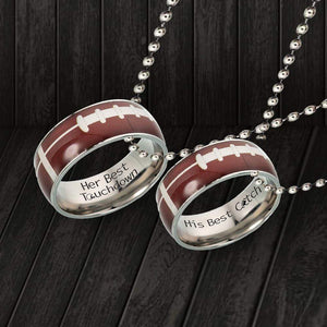 Football Couple Necklaces - American Football - To My Man - Falling In Love With You - Gnet26004