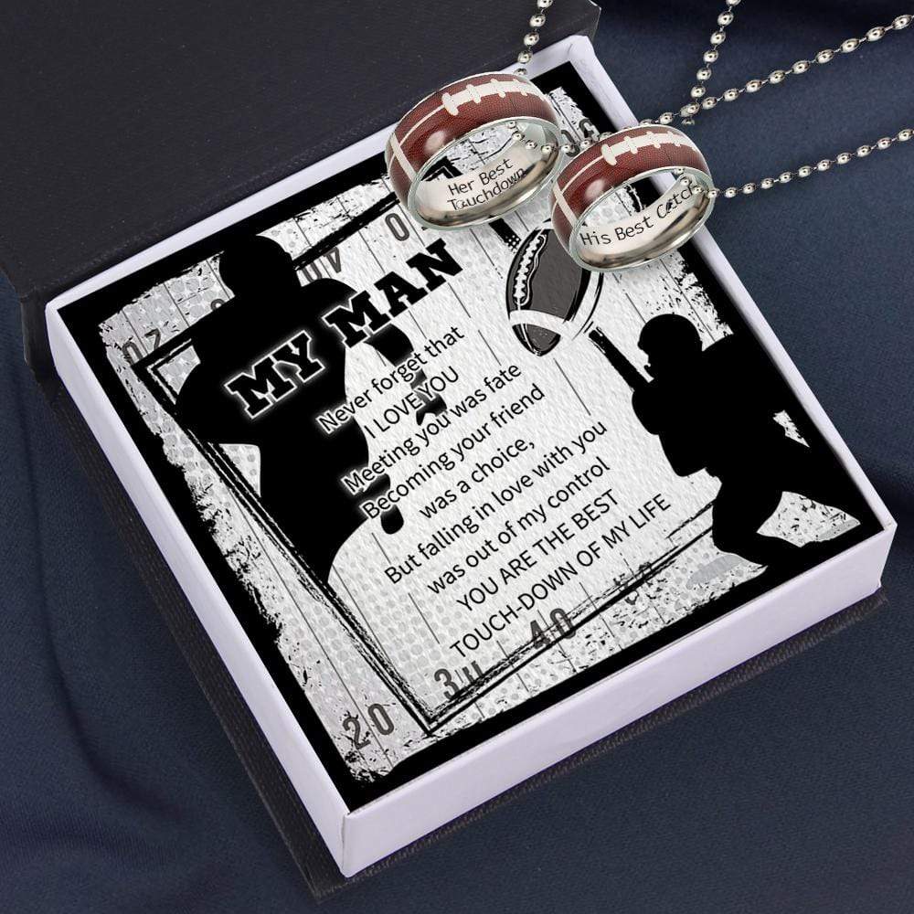 Football Couple Necklaces - American Football - To My Man - I Love You - Gnet26003