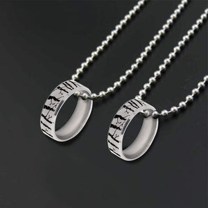 Forest Ring Couple Necklaces - Hunting - To My Sweet Doe - I'd Find You And I'd Choose You - Gndx15001