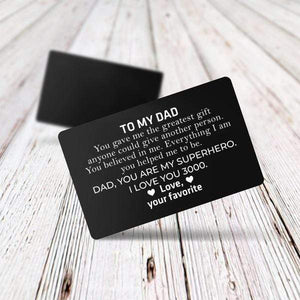 Gca18006 - Engraved Wallet Card - To my dad, I Love You 3000