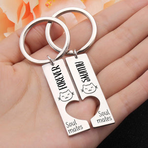 Gkh33002 - Forever Soulmates, Always Soulmates - Couple Keychains