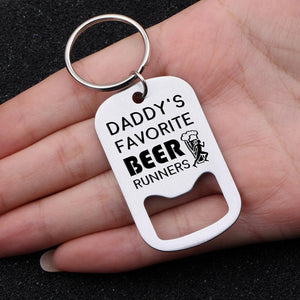 Gkl18003 - Daddy's Favorite Beer Runners - Opener Keychain