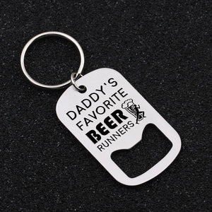 Gkl18003 - Daddy's Favorite Beer Runners - Opener Keychain