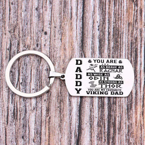 Gkn18017 - You Are My Favourite Viking Dad - Dog Tag Keychain