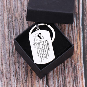 Gkn18019 - Dear Dad, I Thank You For Being The Kind Of Man - Dog Tag Keychain