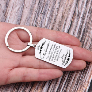 Gkn22002 - To My Grandson, I Love You No Matter What You Do - Love, Grandma - Dog Tag Keychain