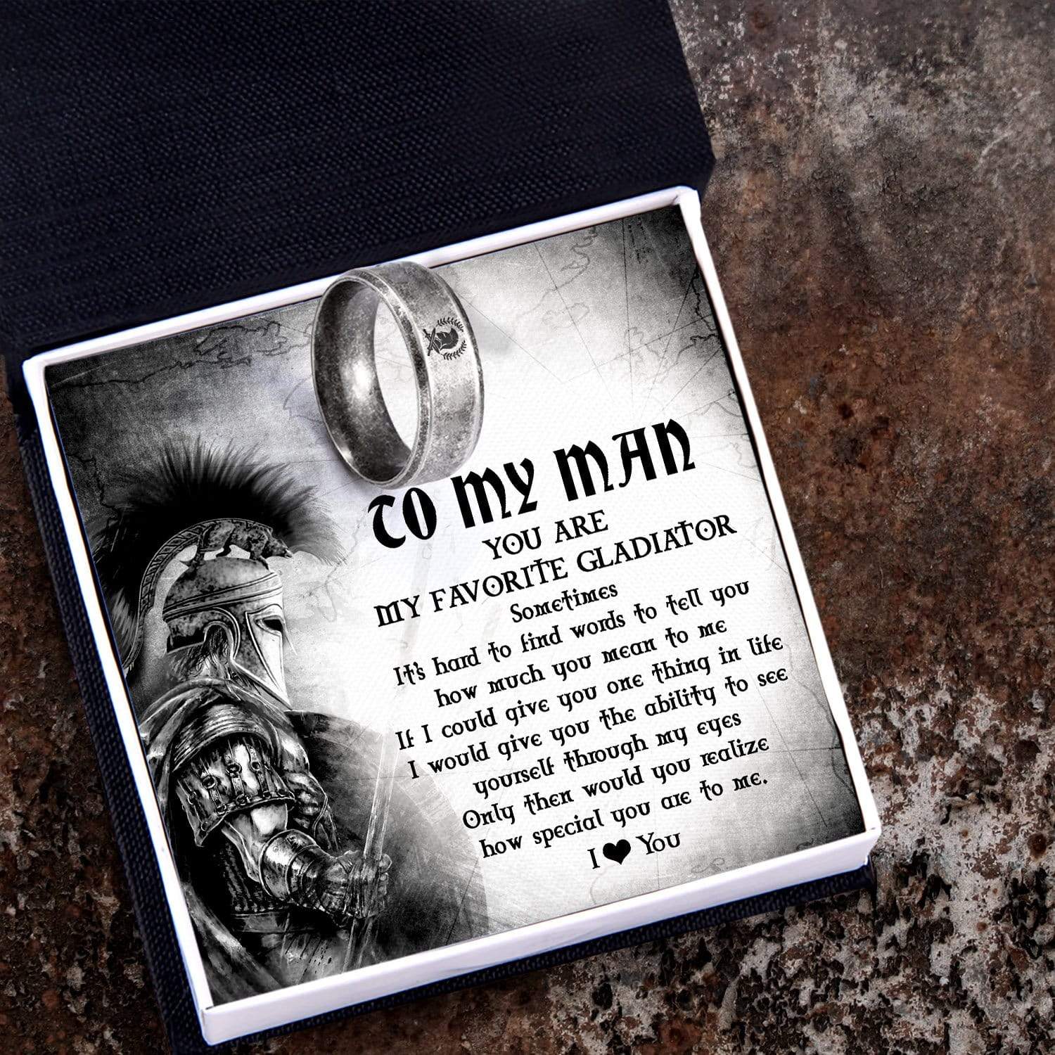 Gladiator Helmet Ring - Roman - To My Man - How Special You Are To Me - Gri26012