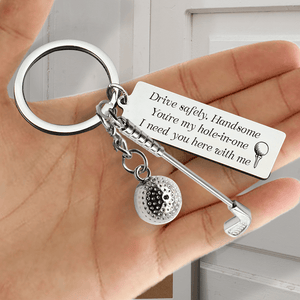 Golf Ball Racket Keychain - Golf - To My Man - I Love You To The Green And Back - Gkzs26002